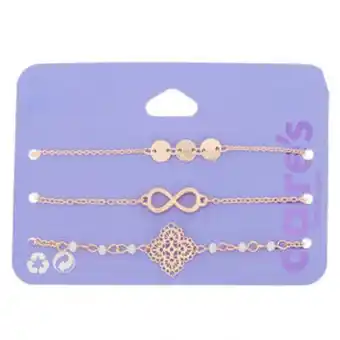 Claire's Rose gold filigree chain bracelets - 3 pack Angebot