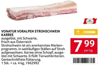 Transgourmet Vonatur Voralpen Strohschwein Karree 4 kg Angebot