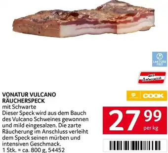 Transgourmet Vonatur Vulcano Räucherspeck 800 g Angebot