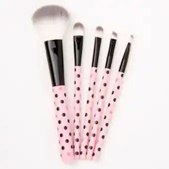 Claire's Polka dot makeup brush set - pink Angebot