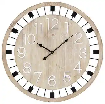 Möbelix Wanduhr arne ø 60 cm analog holzoptik gold eisen Angebot