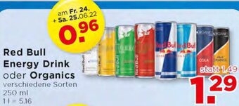 Unimarkt Red Bull Energy Drink oder Organics 250 ml Angebot