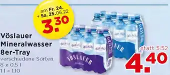 Unimarkt Vöslauer Mineralwasser 8er-Tray 8 x 0,5L Angebot