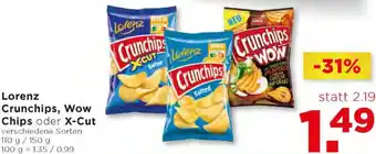Unimarkt Lorenz Crunchips, Wow Chips oder X-Cut 110 g/ 150 g Angebot