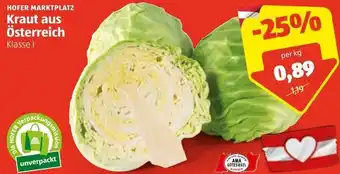 Hofer Kraut Aus Österreich Angebot