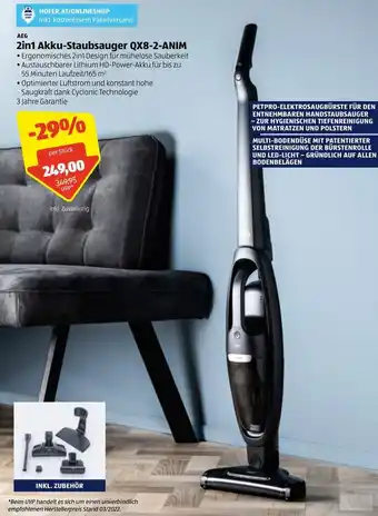 Hofer 2in1 Akku-Staubsauger QX8-2-ANIM Angebot