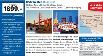Lidl USA Westen Rundreise Angebot