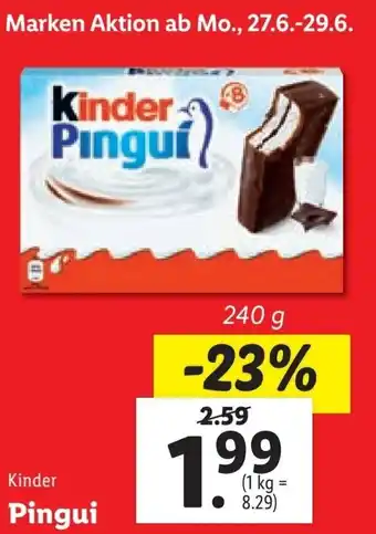 Lidl Pingui 240 g Angebot