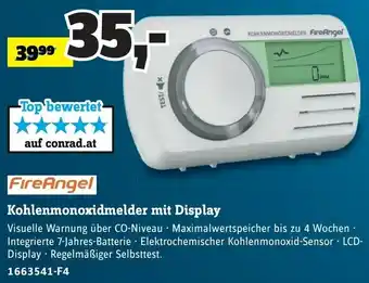Conrad FireAngel Kohlenmonoxidmelder Mit Display Angebot
