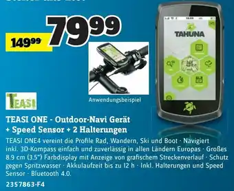 Conrad Teasi One Outdoor Navi Gerät + Speed Sensor +2 Halterungen Angebot