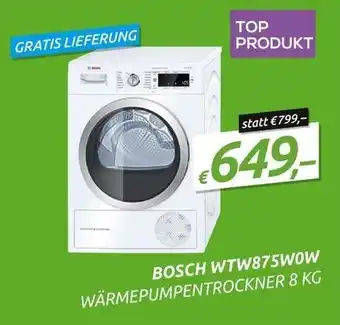 0815 Bosch Wtw875Wow Wärmepumpentrockner 8 Kg Angebot