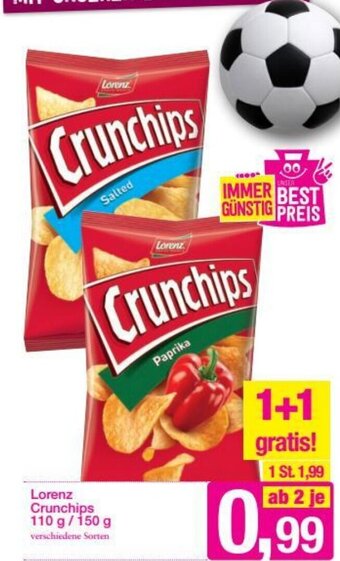 Sutterlüty Lorenz Crunchips 110g/150g Angebot