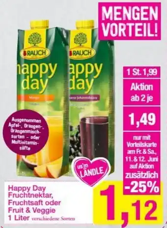 Sutterlüty Happy Day Fruchtnektar,Fruchtsaft Oder Fruit & Veggie 1 Liter Angebot
