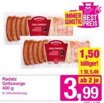 Sutterlüty Radatz Grillzwerge 400 g Angebot