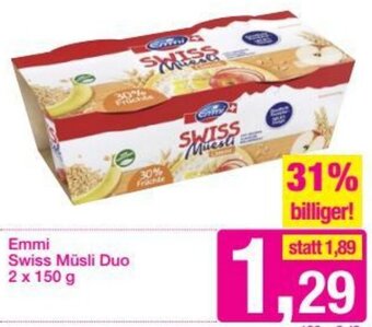 Sutterlüty Emmi Swiss Müsli Duo 2x 150 g Angebot