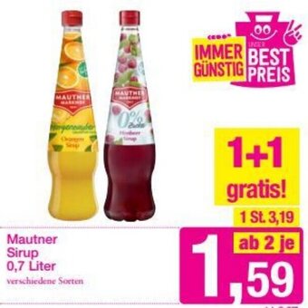 Sutterlüty Mautner Sirup 0,7 Liter Angebot