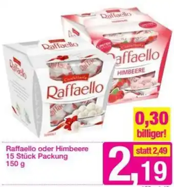 Sutterlüty Raffaello Oder Himbeere 15 Stück Packung 150 g Angebot