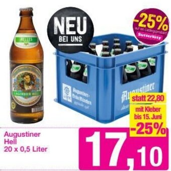 Sutterlüty Augustiner Hell 20 x 0,5 Liter Angebot