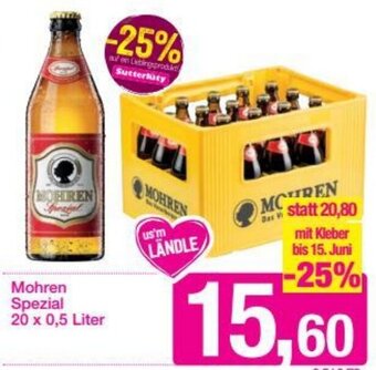 Sutterlüty Mohren Spezial 20x0,5 Liter Angebot