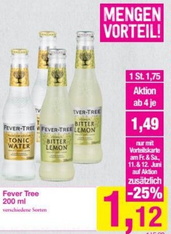 Sutterlüty Fever Tree 200 ml Angebot