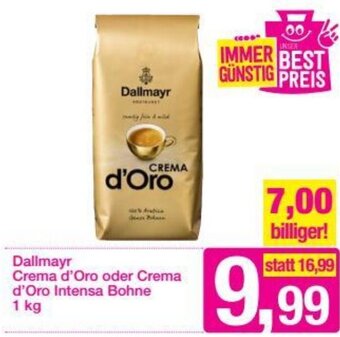 Sutterlüty Dallmayr Crema D'Oro Oder Crema D'Oro Intensa Bohne 1 Kg Angebot