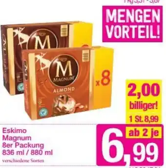 Sutterlüty Eskimo Magnum 8er Packung 836 ml/880 ml Angebot
