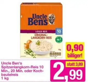 Sutterlüty Uncle Ben's Spitzenlangkorn-Reis 10 Min.20 Min Oder Koch Beutelreis 1 Kg Angebot