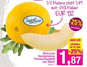 Sutterlüty SanLucar Honigmelone Premiumqualität Angebot