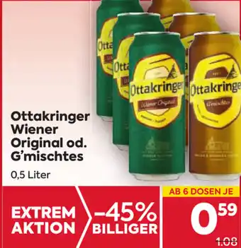 Billa Corso Ottakringer Wiener Original Od. G'Mischtes 0,5 Liter Angebot