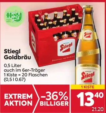 Billa Corso Stiegl Goldbräu 0,5 Liter Angebot