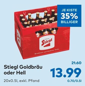 T&G Stiegl Goldbräu oder Hell 20x0.5L Angebot