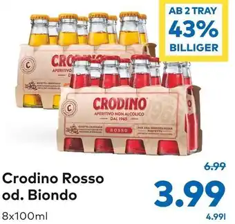 T&G Crodino Rosso od. Biondo 8x100ml Angebot
