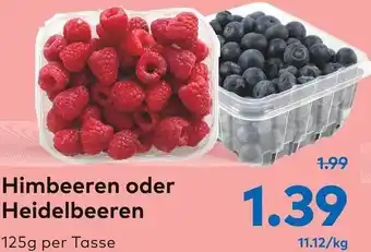 T&G Himbeeren oder Heidelbeeren 125g Angebot
