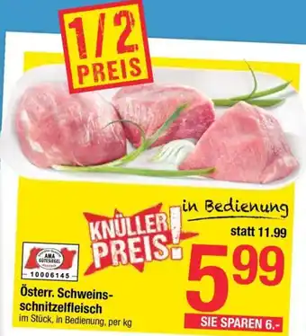 Maximarkt österr. Schweinsschnitzelfleisch per kg Angebot