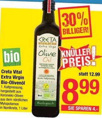 Maximarkt Creta Vital Extra Virgin Bio-Olivenöl 1 Liter Angebot