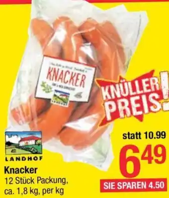 Maximarkt Knacker per kg Angebot