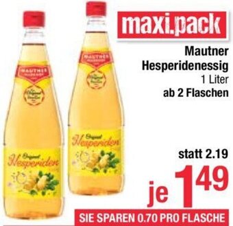 Maximarkt Mautner Hesperidenessig 1 Liter Angebot
