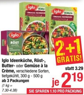 Maximarkt Iglo Ideenküche, Röstbutter oder Gemüse à La Crème 300 g- 500 g Angebot