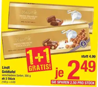 Maximarkt Lindt Goldtafel 300 g Angebot