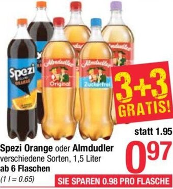 Maximarkt Spezi Orange oder Almdudler 1,5 Liter Angebot