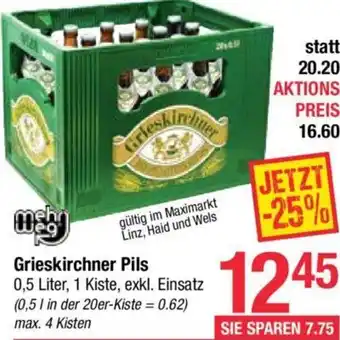 Maximarkt Grieskirchner Pils 0,5 Liter Angebot