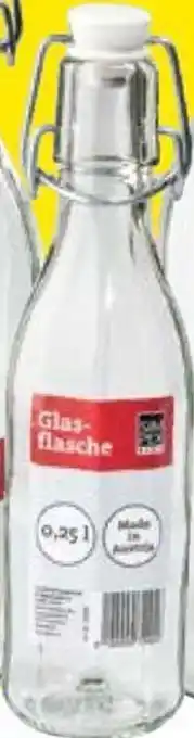 Glasflasche 12-Kant 0,25 Liter