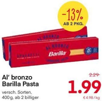 MPreis Al' Bronzo Barilla Pasta 400 g Angebot