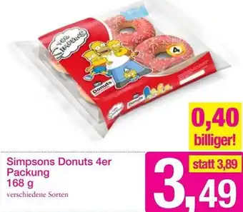 Sutterlüty Simpsons Donut 4er Packung 168g Angebot