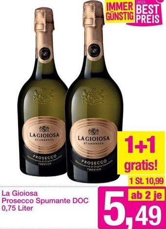 Sutterlüty La Gioiosa Prosecco Spumante DOC 0,75 Liter Angebot