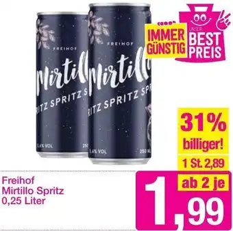 Sutterlüty Freihof Mirtillo Spritz 0,25 Liter Angebot