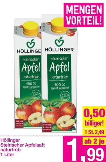 Sutterlüty Höllinger Steirischer Apfelsaft Naturtrüb 1 Liter Angebot