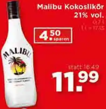 Unimarkt Malibu Kokoslikör 21% vol. Angebot