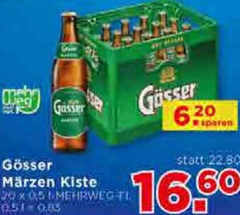 Unimarkt Gösser Märzen Kiste 20 x 0,5L Angebot