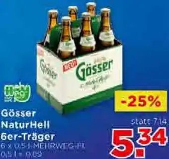 Unimarkt Gösser Natur Hell 6 x 0,5L Angebot